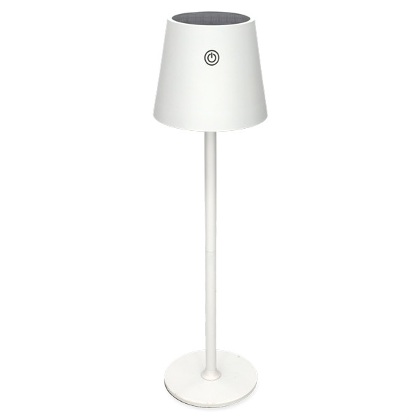 Lumineo Tafellamp buiten | Lumineo | Ø 11 x 37 cm (Led, 63-153 lm, Solar, Warm wit, IJzer, Wit) 892254 K170105528 - 1