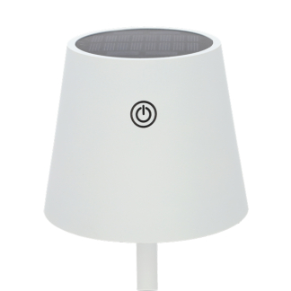 Lumineo Tafellamp buiten | Lumineo | Ø 11 x 37 cm (Led, 63-153 lm, Solar, Warm wit, IJzer, Wit) 892254 K170105528 - 2