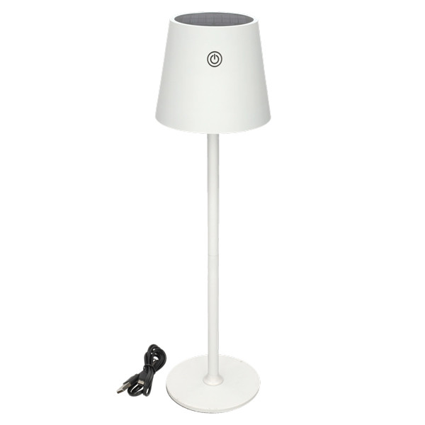 Lumineo Tafellamp buiten | Lumineo | Ø 11 x 37 cm (Led, 63-153 lm, Solar, Warm wit, IJzer, Wit) 892254 K170105528 - 3