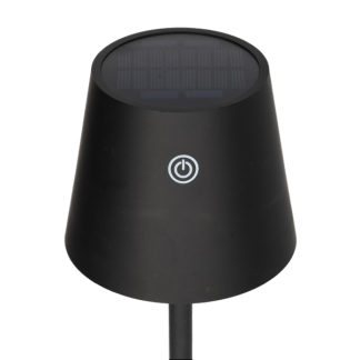 Lumineo Tafellamp buiten | Lumineo | Ø 11 x 37 cm (Led, 63-153 lm, Solar, Warm wit, IJzer, Zwart) 892253 K170105527 - 2