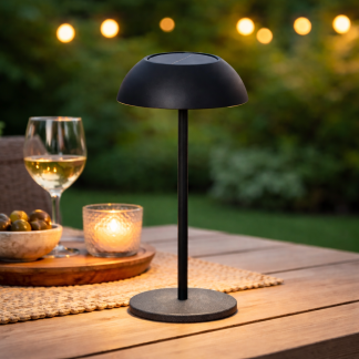 Lumineo Tafellamp buiten | Lumineo | 33 cm (Led, Oplaadbaar, USB C, Kunststof, Solar, Zwart) 890672 K170105779 - 4