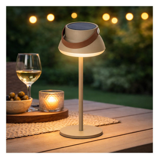 Lumineo Tafellamp buiten | Lumineo | 36.5 cm (Led, Oplaadbaar, USB C, Kunststof, Solar, Beige) 890677 K170105782 - 4