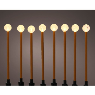 Lumineo Tuinsteker kerst | Lumineo | 8 stuks (8 leds, 210 x 20 cm, Bol, Twinkelend, Timer, Batterijen) 490209 K151200080 - 2