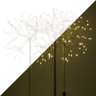 Lumineo Tuinsteker op zonne-energie | Lumineo | 3 stuks (180 leds, 200 x 45 cm, Schemersensor, Poolster, Twinkelend, Buiten) 496300 K151200083 - 1