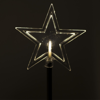 Lumineo Tuinsteker op zonne-energie | Lumineo | 8 stuks (8 leds, 210 x 1.5 x 24 cm, Schemersensor, Ster, Twinkelend, Buiten) 496370 K151200086 - 2