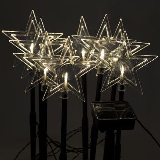 Lumineo Tuinsteker op zonne-energie | Lumineo | 8 stuks (8 leds, 210 x 1.5 x 24 cm, Schemersensor, Ster, Twinkelend, Buiten) 496370 K151200086 - 4