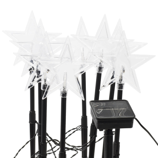 Lumineo Tuinsteker op zonne-energie | Lumineo | 8 stuks (8 leds, 210 x 1.5 x 24 cm, Schemersensor, Ster, Twinkelend, Buiten) 496370 K151200086 - 5