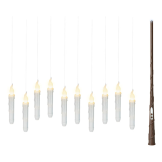Lumineo Zwevende kaarsen | Lumineo | Set van 10 (Toverstaf afstandsbediening, Binnen, Batterijen, Warm wit licht) 486728 K151001778