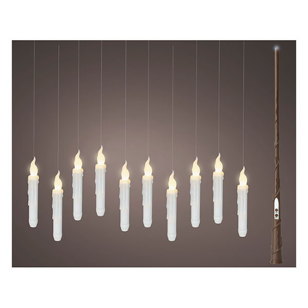 Lumineo Zwevende kaarsen | Lumineo | Set van 10 (Toverstaf afstandsbediening, Binnen, Batterijen, Warm wit licht) 486728 K151001778 - 2