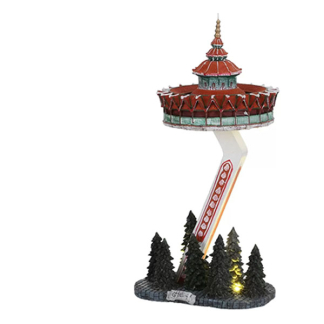 Luville Kerstdorp figuren | Pagode | Luville | 16 x 12.5 x 29.5 cm (Led, Bewegend, Batterijen) 1072487 K150303362 - 1