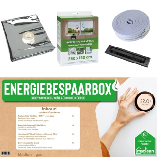 Mac Lean Energie bespaarbox | Mac Lean | Maat M (4 delig, Radiatorfolie, Raamfolie, Tochtstrip, Brievenbusborstel) 5200050 K100702828 - 2