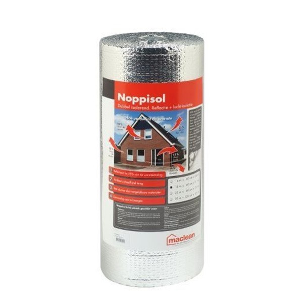 Mac Lean Isolatiefolie | Mac Lean | 15 x 0.6 meter (Energiebesparend, Zilver) 1200002 K100702807 - 1