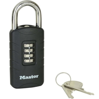 Master Lock Hangslot | Master Lock | 656EURDBLK (48 mm, Cijferslot, Herstelsleutel, Stalen beugel) 656EURDBLK K170404622 - 