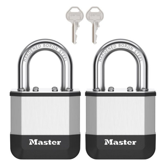 Master Lock Hangslot | Master Lock | Elite Heavy Duty Lock | 2 stuks | 45 mm (Gelamineerd staal) PK1EURT K170404777 - 1