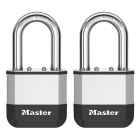 Master Lock Hangslot | Master Lock | Elite Heavy Duty Lock | 2 stuks | 52 mm (Gelamineerd staal, Lange beugel) PK5EURTLF K170404785 - 1