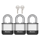 Master Lock Hangslot | Master Lock | Elite Heavy Duty Lock | 3 stuks | 45 mm (Gelamineerd staal) PK1EURTRI K170404779 - 1