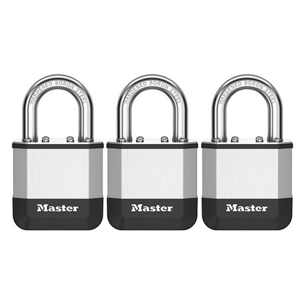Master Lock Hangslot | Master Lock | Elite Heavy Duty Lock | 3 stuks | 45 mm (Gelamineerd staal) PK1EURTRI K170404779 - 3