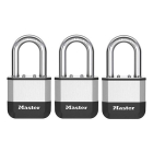 Master Lock Hangslot | Master Lock | Elite Heavy Duty Lock | 3 stuks | 52 mm (Gelamineerd staal, Lange beugel) 3520190946867 K170404786 - 1