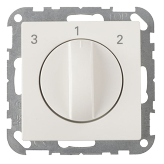 Merten Standenschakelaar | Merten | System M (Inbouw, Draaiknop, 3 standen, Wit) 58.104.18 K180107998