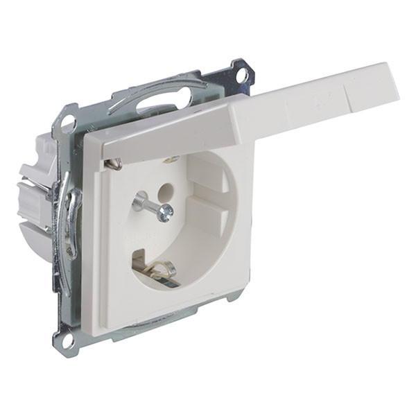Merten Stopcontact | Merten | System M (Inbouw, Randaarde, Klapdeksel, Wit) 58.104.43 K180107997 - 1