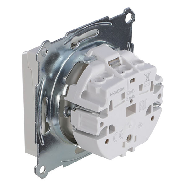 Merten Stopcontact | Merten | System M (Inbouw, Randaarde, Klapdeksel, Wit) 58.104.43 K180107997 - 2