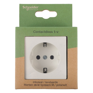 Merten Stopcontact | Merten | System M (Inbouw, Randaarde, Wit) 58.104.42 K180107987 - 4