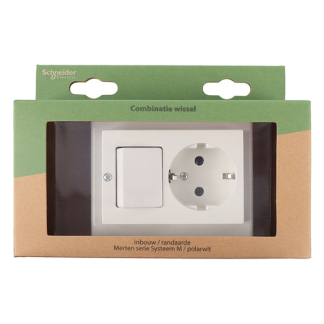 Merten Stopcontact met schakelaar | Merten | System M (Inbouw, Randaarde, Wissel, Wit) 58.104.68 K180107970 - 4