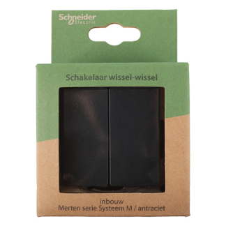 Merten Wissel/wisselschakelaar | Merten | System M (Inbouw, Antraciet) 58.105.03 K180107984 - 4