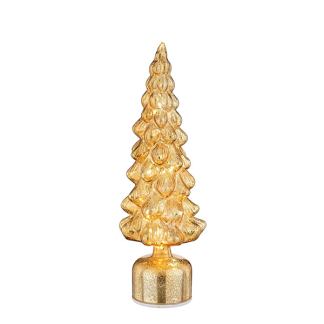 Mica Decorations Decoratie kerstboom | Mica Decorations | 32 x 13 cm (Led, Draaibaar, Batterijen, Glas) 1171031 K151000884 - 1