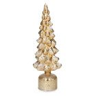 Decoratie kerstboom | Mica Decorations | 32 x 13 cm (Led, Draaibaar, Batterijen, Glas)
