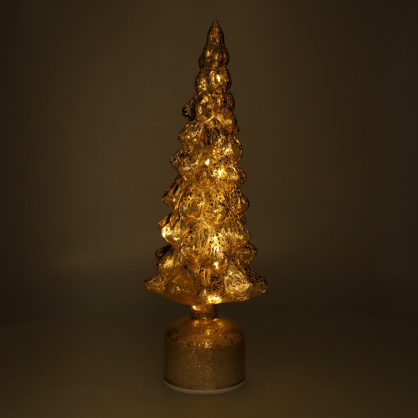 Mica Decorations Decoratie kerstboom | Mica Decorations | 32 x 13 cm (Led, Draaibaar, Batterijen, Glas) 1171031 K151000884 - 2