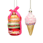 Dessert kerst ornament | Mica Decorations | Set van 2 (Glas)