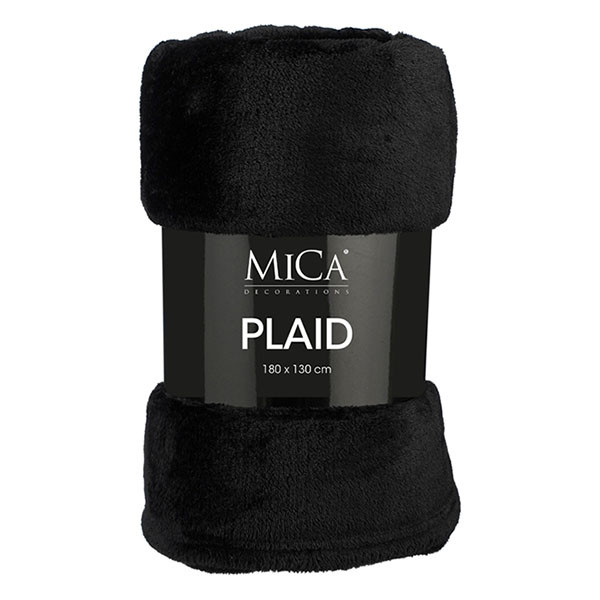 Mica Decorations Fleece deken | Mica Decorations | 180 x 130 cm (Zwart) 1154564 K151001953 - 1