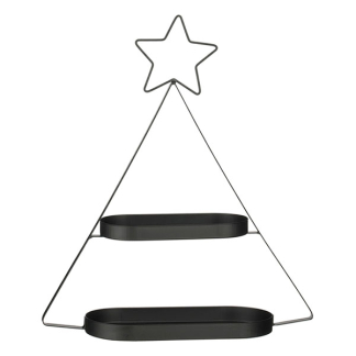 Mica Decorations Kerst etagere | Mica Decorations | 50 x 16 x 59 cm (Kerstboom, Zwart) 1205543 K151002020