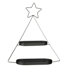 Mica Decorations Kerst etagere | Mica Decorations | 50 x 16 x 59 cm (Kerstboom, Zwart) 1205543 K151002020 - 1
