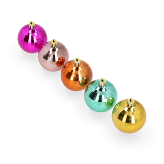 Mica Decorations Kerstballen set | Mica Decorations | Ø 15 cm | 5 stuks (Onbreekbaar, 5-kleurig) 1170828 K151000864 - 1