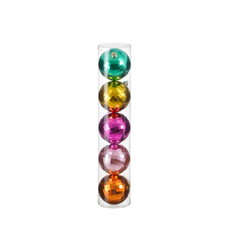 Mica Decorations Kerstballen set | Mica Decorations | Ø 15 cm | 5 stuks (Onbreekbaar, 5-kleurig) 1170828 K151000864