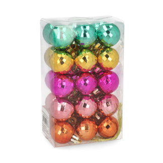 Mica Decorations Kerstballen set | Mica Decorations | Ø 2.5 cm | 30 stuks (Onbreekbaar, 5-kleurig) 1170824 K151000860 - 4