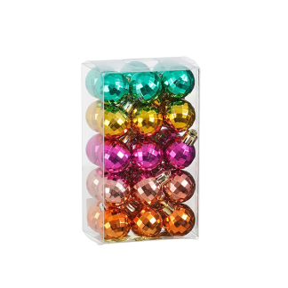 Mica Decorations Kerstballen set | Mica Decorations | Ø 2.5 cm | 30 stuks (Onbreekbaar, 5-kleurig) 1170824 K151000860