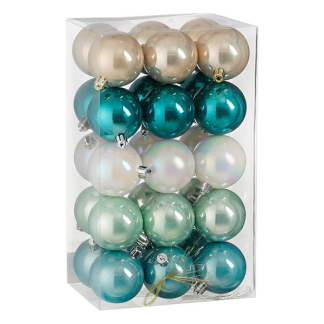 Mica Decorations Kerstballen set | Mica Decorations | Ø 6 cm | 30 stuks (5-kleurig) 1197802 K151001970 - 1