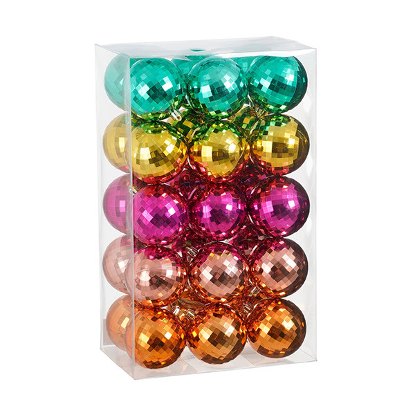 Mica Decorations Kerstballen set | Mica Decorations | Ø 8 cm | 30 stuks (Onbreekbaar, 5-kleurig) 1170827 K151000863 - 3