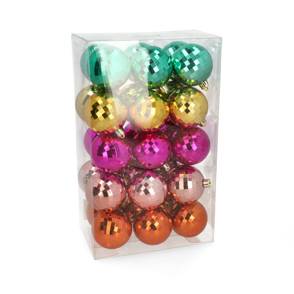 Mica Decorations Kerstballen set | Mica Decorations | Ø 8 cm | 30 stuks (Onbreekbaar, 5-kleurig) 1170827 K151000863 - 4