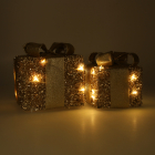 Mica Decorations Kerstfiguur cadeaus | Mica Decorations | 12 x 12 x 14 cm | 2 stuks (Led, Batterijen) 1179880 K151000885 - 3
