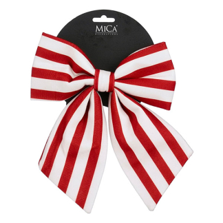 Mica Decorations Kerststrik | Mica Decorations | 20 x 24 cm (Rood/wit, Gestreept) 1198352 K151001999