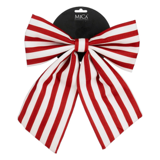 Mica Decorations Kerststrik | Mica Decorations | 28 x 34 cm (Rood/wit, Gestreept) 1198353 K151002000 - 1