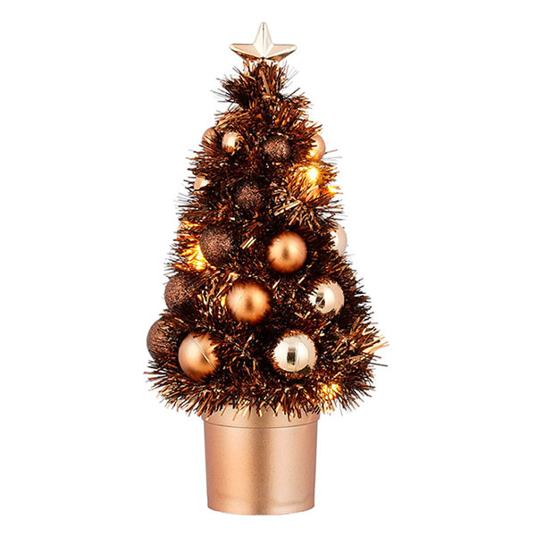 Mica Decorations Kunstkerstboom | Mica Decorations | 20.5 cm (10 leds, Binnen, Bruin) 1199420 K151002051 - 1