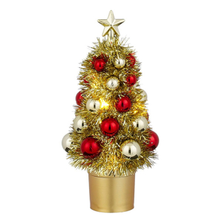 Mica Decorations Kunstkerstboom | Mica Decorations | 20.5 cm (10 leds, Binnen, Goud) 1198698 K151002045
