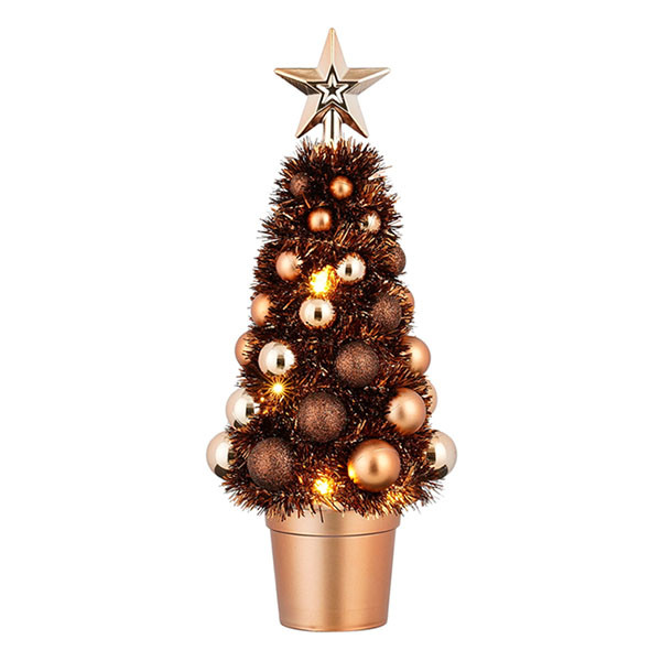 Mica Decorations Kunstkerstboom | Mica Decorations | 29 cm (15 leds, Binnen, Bruin) 1199422 K151002050 - 1