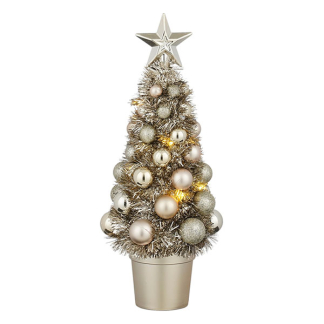 Mica Decorations Kunstkerstboom | Mica Decorations | 29 cm (15 leds, Binnen, Champagne) 1198703 K151002044
