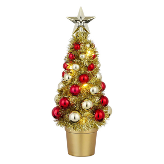 Mica Decorations Kunstkerstboom | Mica Decorations | 29 cm (15 leds, Binnen, Goud) 1198702 K151002046